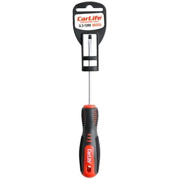 Отвертка шлицевая CarLife WR6375 SL3x75mm Cr-V 6150 STM02900