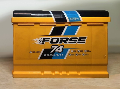 Автомобильный аккумулятор FORSE Premium 74 АЗ (-/+)