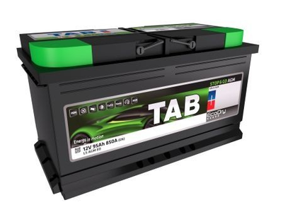 АКБ TAB Ecodry AGM 213090, 95Ah, 850A EN, 353x175x190, B13 ,правый "+", AGM Акумулятор (START-STOP) TAB ECODRY 92   CITROËN/PEUGEOT ; (мерседес) ауді /Фольксваген
