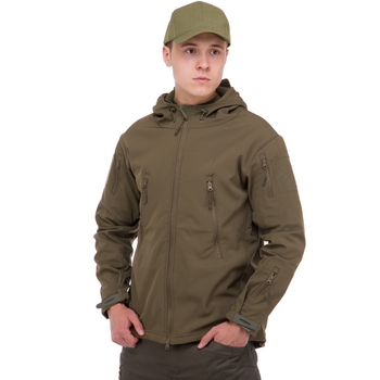 Флісова куртка тактична чоловіча військова Куртка на флісі з капюшоном TACTICAL Олива (5707) L