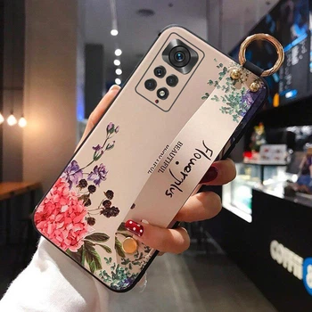Силіконовий чохол для Xiaomi Mi 10T/10T Pro з ремінцем-підставкою Flowerplus