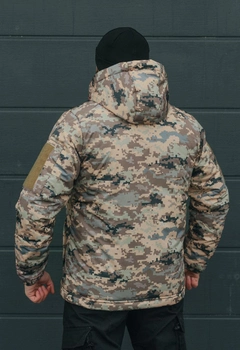 Куртка зимняя тактическая на молнии с капюшоном XS pixel2