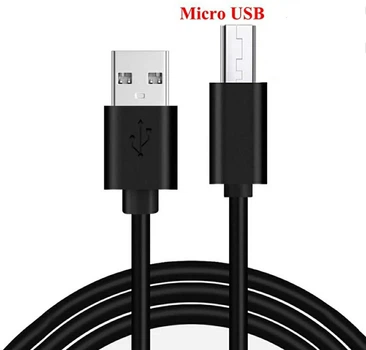Micro USB кабель для смартфона Blackview BV6000, BV6000S Конектор 10 mm. Чорний