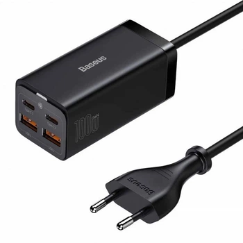 Зарядний пристрій Baseus GaN3 Pro Desktop Fast Charger 2Type-C+2USB 100W CCGP000101 Black
