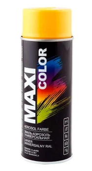 Краска аэрозоль Maxi Color эмаль 400мл Золотисто-желтая 1004