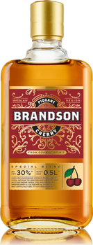 Напиток алкогольный крепкий Brandson Соблазнительная Вишня 0.5 л 30% (4820182221620)