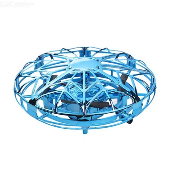 Интерактивная летающая игрушка Ufo Drone Electronic Fly Topblade с управлением движением руки Синий