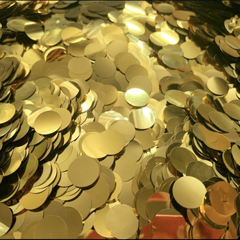 Конфетти фигурные кружочки золотые 12 мм, 10 г 18848