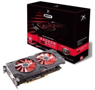 Видеокарта XFX Radeon RX 570 RS Black 4 GB GDDR5 (256 bit) (1286/7000) (DisplayPort , HDMI) (RX-570P4DBD6) Б/У