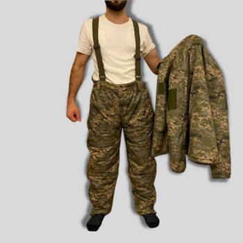 Зимовий військовий костюм -20С піксель ЗСУ (бушлат та штани) розмір 52 (XL)