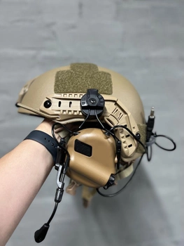 Тактичні стрілецькі Активні навушники EARMOR M32H-ARC Mod4 Койот з гарантією