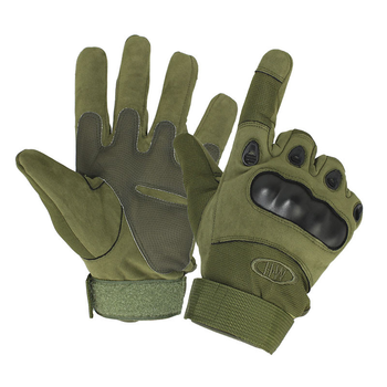 Перчатки тактические OKLAI 705 Green M мужские полнопалые военные с защитой (OPT-5161)