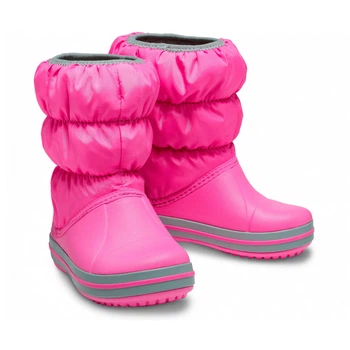 Дитячі зимові чоботи Crocs Winter Puff Boot Kids 23 рожевий/сірий 14613