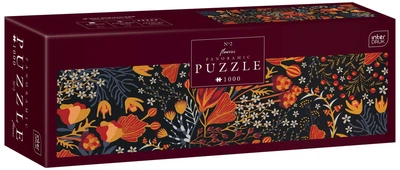 Пазли тришарові панорамні Flowers 2, розмір 32х96 см., 1000 шт. INTERDRUK
