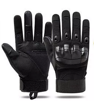 Рукавички тактичні захисні із закритими пальцями чорний сенсорні розмір XL