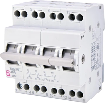 Переключатель I-0-II ETI SSQ440 4P 40А 2421445 трехпозиционный перекидной автомат для ввода резервного питания