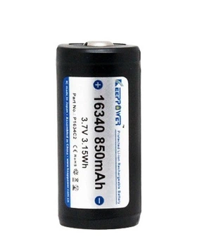 Аккумулятор 16340 Keeppower 850mAh Li-ion (Черный)