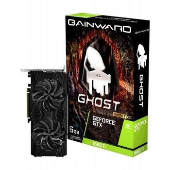 Видеокарта Gainward GeForce GTX 1660 Ti Ghost OC 6GB GDDR6 (192bit) (1815/12000) (HDMI, DisplayPort, DVI-D) (426018336-4436)