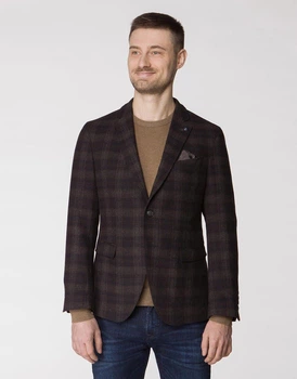 Пиджак Pierre Cardin из коллекции Voyage в коричневом цвете в клетку - размер 25/50 (M)(68239/3050)