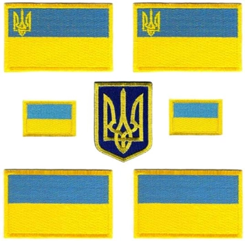 Набор шевронов GARLANG патчей на липучке "Украина" (400018294)