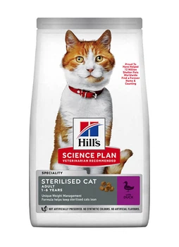 Сухой корм Hill's Science Plan Young Adult Sterilised Cat для стерилизованных кошек с уткой 3 кг