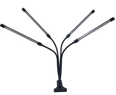 Фитолампа светодиодная для растений Plant Grow Light 7819 с таймером, черная Без бренда