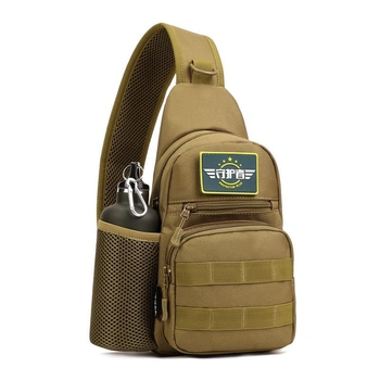 Тактична військова сумка рюкзак EDC однолямочный Protector Plus X216 Coyote A14