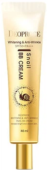ВВ крем Deoproce Whitening & Anti-Wrinkle Snail ВВ Cream SPF50+PA+++ с муцином улитки, гиалуроновой кислотой, коллагеном и пептидами 40 мл (8809567920415)