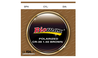 Поляризаційна лінза BIOMAX CR-39 (коричнева) Ind. 1,50 Ø75-70 (±0.0 / ±6.0)