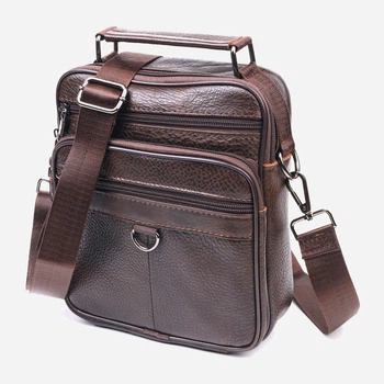 Сумка-планшет мужская кожаная Vintage leather-21272 Коричневая