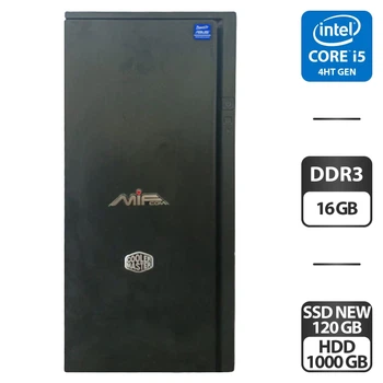 Компьютер Intel Core i5-4670K (4 ядер по 3.4-3.8 GHz) / 16GB DDR3 / 120GB SSD NEW + 1000GB HDD / HD Graphics 4600 / DVD-ROM б/у