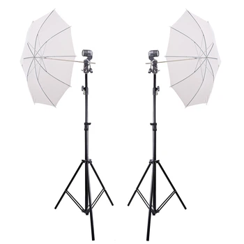 Набор студийного света с просветным зонтом 101см и стойкой 210см Prolighting PLAS 101 translucent Kit-2-rd