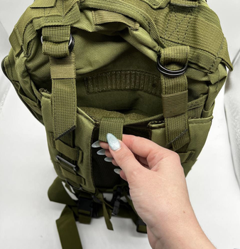 Рюкзак тактический военный 25л 600D зеленый олива