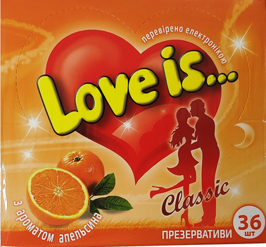 Презервативи Love is... Classic з ароматом апельсина 12 упаковок по 3 шт (ROZ6400228719)