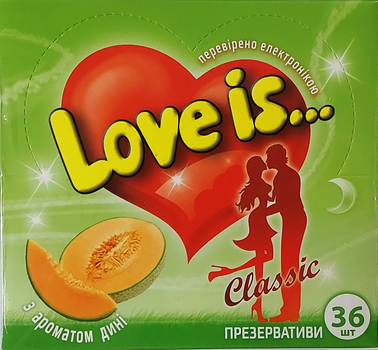 Презервативи Love is… Classic з ароматом дині 12 упаковок по 3 шт (ROZ6400228720)
