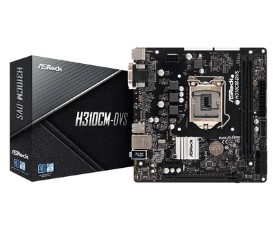 Материнская плата ASRock H310CM-DVS (mATX, Intel H310, PCI-Ex16) s1151
