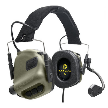 Наушники Активные для стрельбы с микрофоном Earmor M32 + крепление на каску шлем FAST, TOR-D, ACH MICH (150200kr)