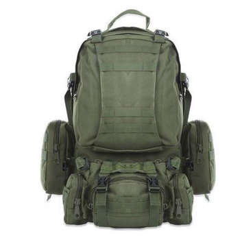 Рюкзак тактичний військовий із підсумками 55 л Tactical Backpack oliva B08