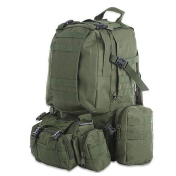 Рюкзак тактичний військовий із підсумками 55 л Tactical Backpack oliva B08
