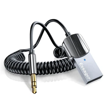 Автомобільний Bluetooth адаптер Essager audio wireless black