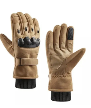 Зимние тактические перчатки олива, теплые перчатки для ЗСУ, военные штурмовые перчатки с мехом олива