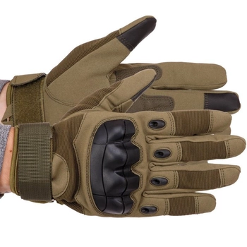 Перчатки тактические с закрытыми пальцами для военных ЗСУ SP-Sport BC-8794 размер L оливковый