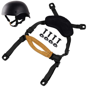 Подвесная 4-х точечная система на шлем каску ACH MICH / FAST, Black (15040)