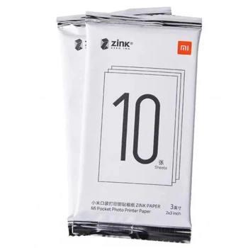 Фотопапір / Фотоплівка для принтера миттєвого друку ZINK Mi Pocket photo printer 2x3 дюйми 20 аркушів (00-0001091)