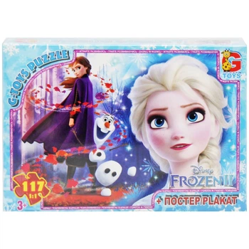 Пазлы Холодное серце + постер, 117 эл. Gtoys FR049
