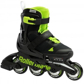 Детские ролики RollerBlade MicroBlade Black/Green размер 33-36.5 (rb191)