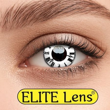 Контактні лінзи Elite Lens Кольорові "Клок білий" - +6,0+6.0 2 шт. 8.6