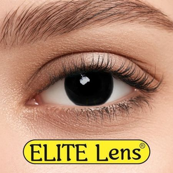 Контактні лінзи Elite Lens Кольорові "Фулблек" міні склер - +4,0 +4.0 2 шт. 8.6