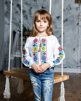 Вишиванка для дівчинки Галинка довгий рукав 146