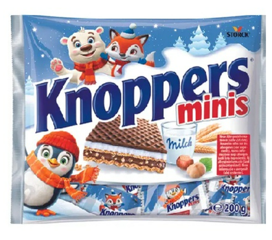 Вафлі з лісовим горіхом Knoppers Minis 200 г